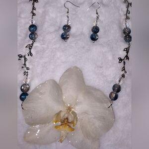 Hand Crafted Blue and Silver Necklace